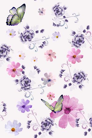 小碎花印花花型图片