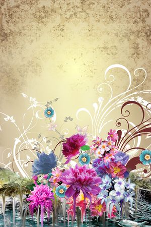 百合印花花型图片