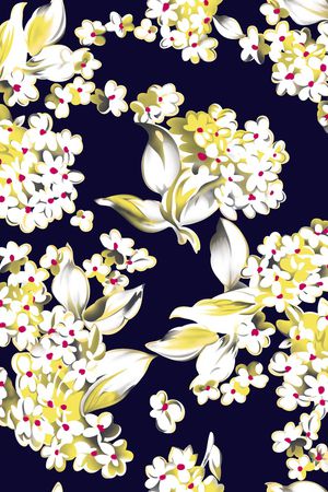 小碎花印花花型图片