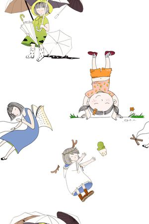 女孩印花花型图片