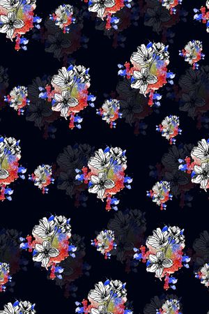 牵牛花印花花型图片
