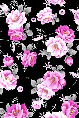 花朵印花花型图片