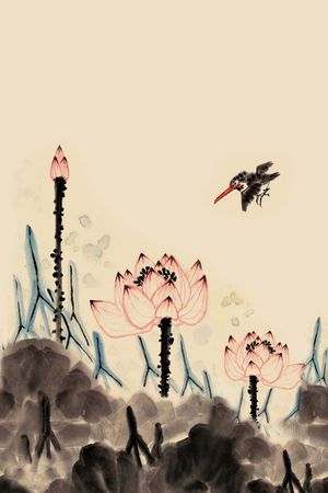 水墨印花花型图片