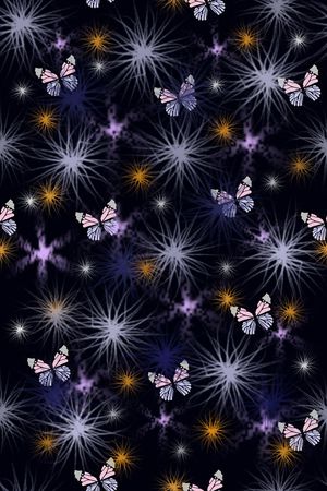 蝴蝶印花花型图片