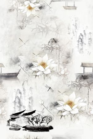 工笔印花花型图片