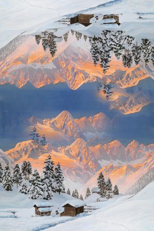 山川印花花型图片