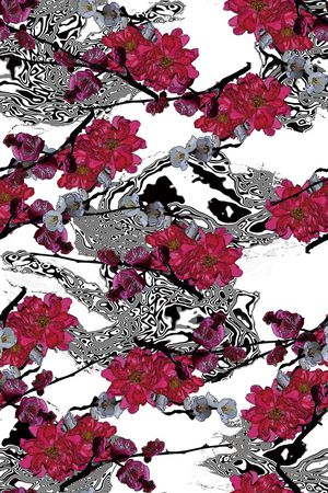 梅花印花花型图片