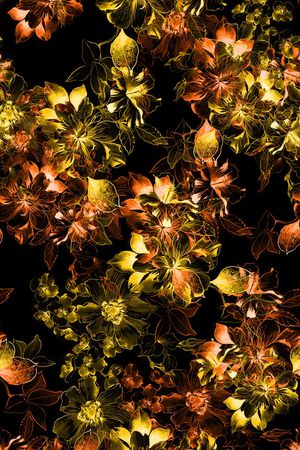 花鸟印花花型图片