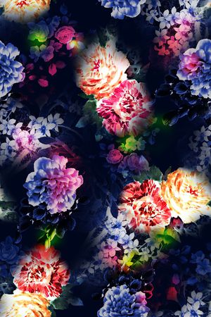 花朵印花花型图片