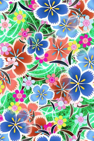 花朵印花花型图片