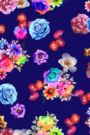 花卉印花花型图片