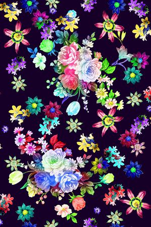花卉印花花型图片