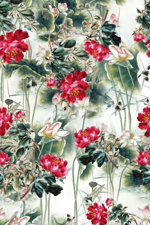 中国风印花花型图片