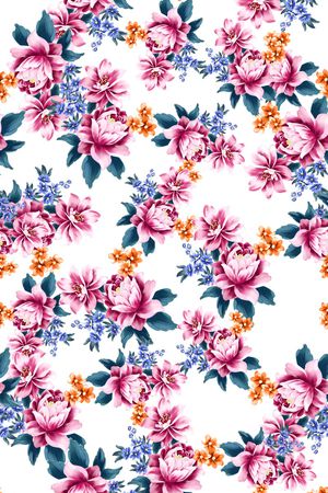 小碎花印花花型图片