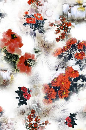 中国风印花花型图片