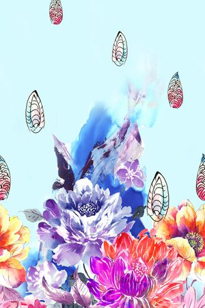花朵印花花型图片
