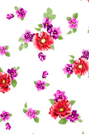 玫瑰印花花型图片