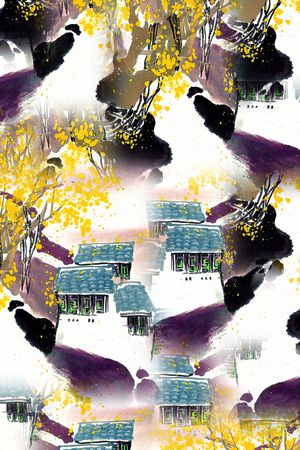 中国风印花花型图片