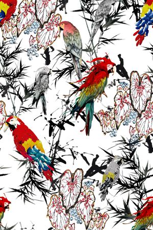 鸟印花花型图片