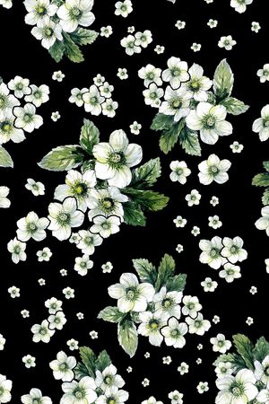 白花印花花型图片