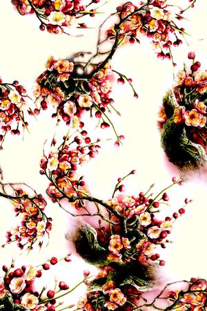 梅花印花花型图片