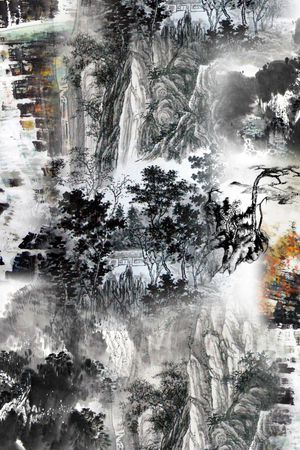 风景印花花型图片