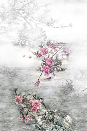 中国风印花花型图片