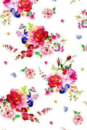 水彩花卉印花花型图片