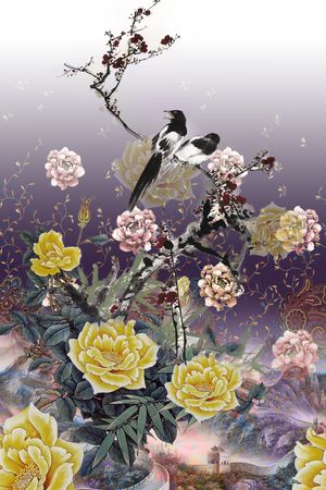 中国风印花花型图片