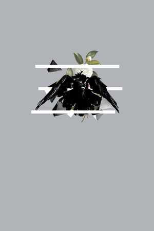 抽象手绘水彩画时尚人物花卉数码印花印花花型图片
