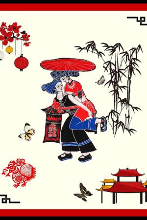 花鸟印花花型图片