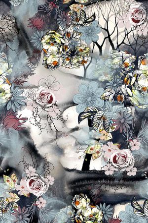 花朵印花花型图片