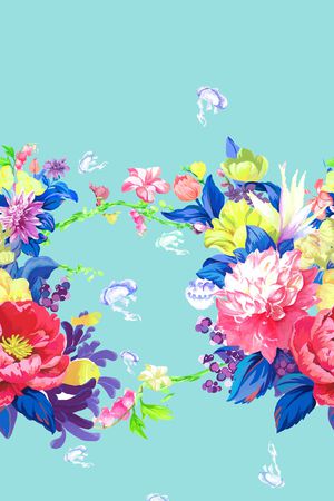 圆网印花花型图片