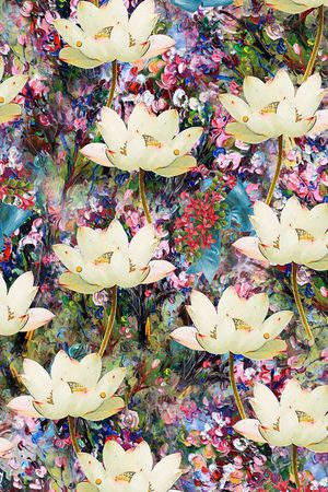 曼陀罗印花花型图片