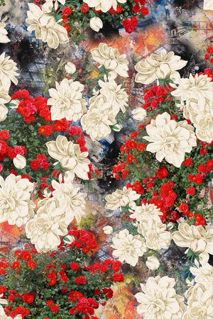 乱花印花花型图片