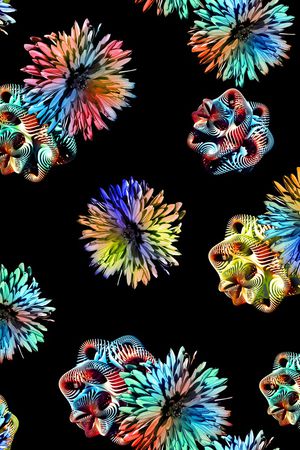 抽象印花花型图片