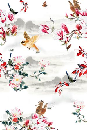 大花印花花型图片