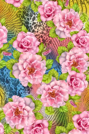 牵牛花印花花型图片