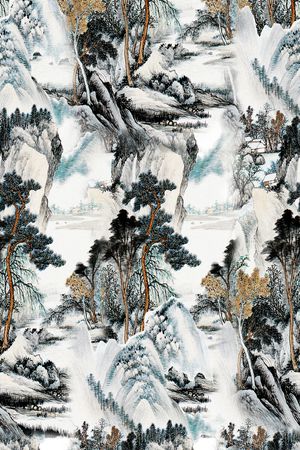 山水印花花型图片