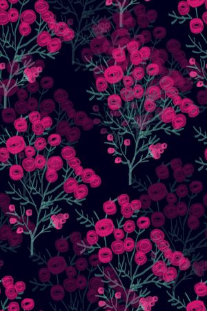 手绘花印花花型图片