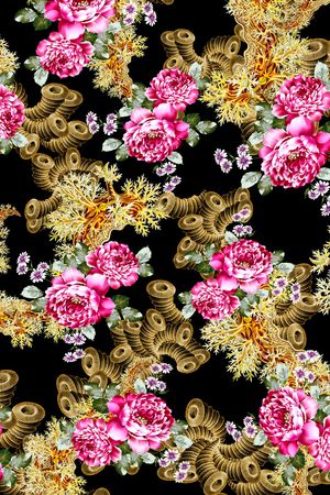 乱花印花花型图片