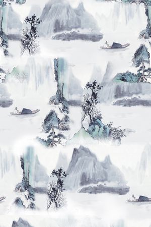 山水印花花型图片