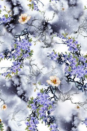 碎花印花花型图片