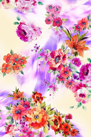 花朵印花花型图片