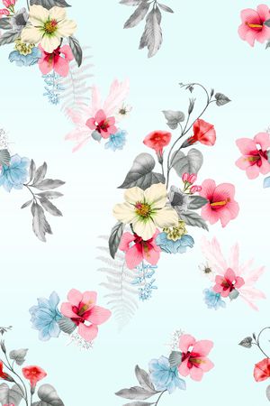 大花印花花型图片
