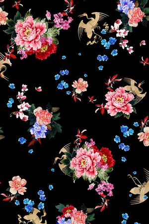 乱花印花花型图片