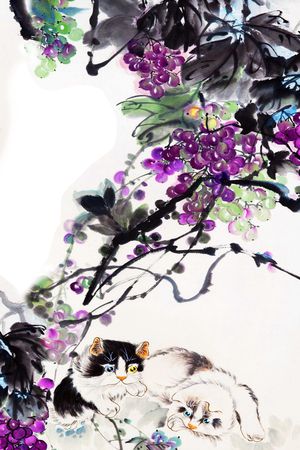 手绘印花花型图片