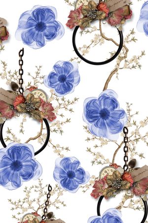 玉兰花印花花型图片
