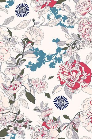 花卉几何印花花型图片