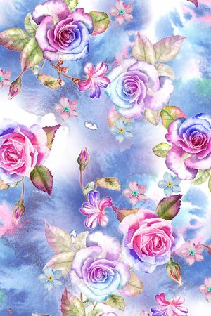 小碎花印花花型图片